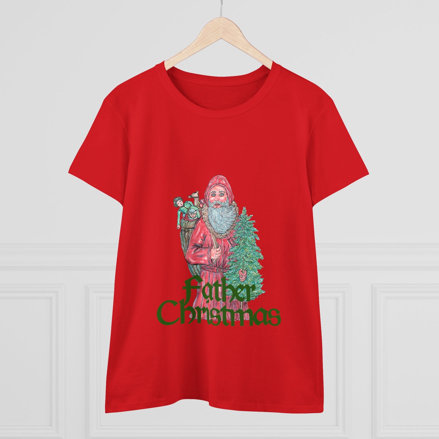 Father Christmas Women's Midweight Cotton Tee
