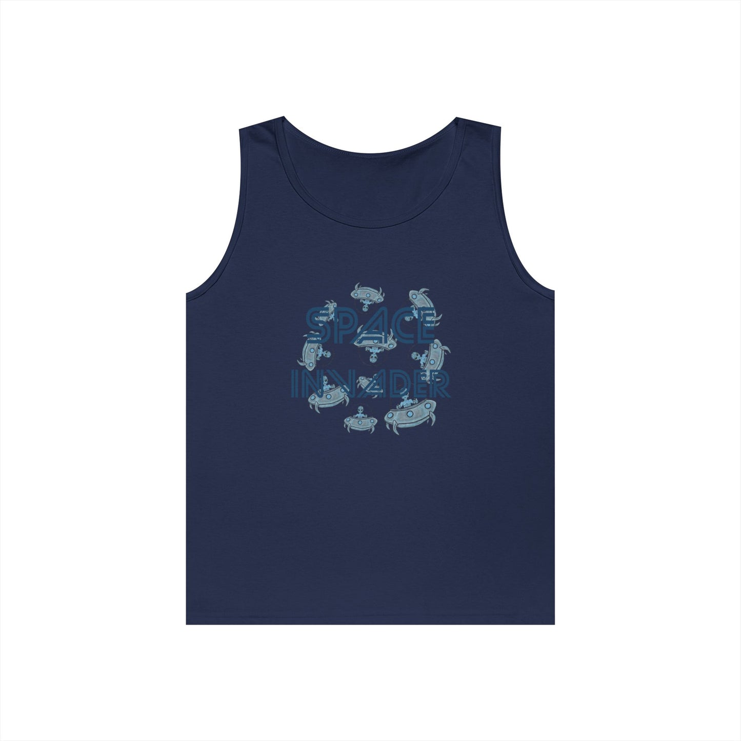 Space Invader Unisex Heavy Cotton Tank Top