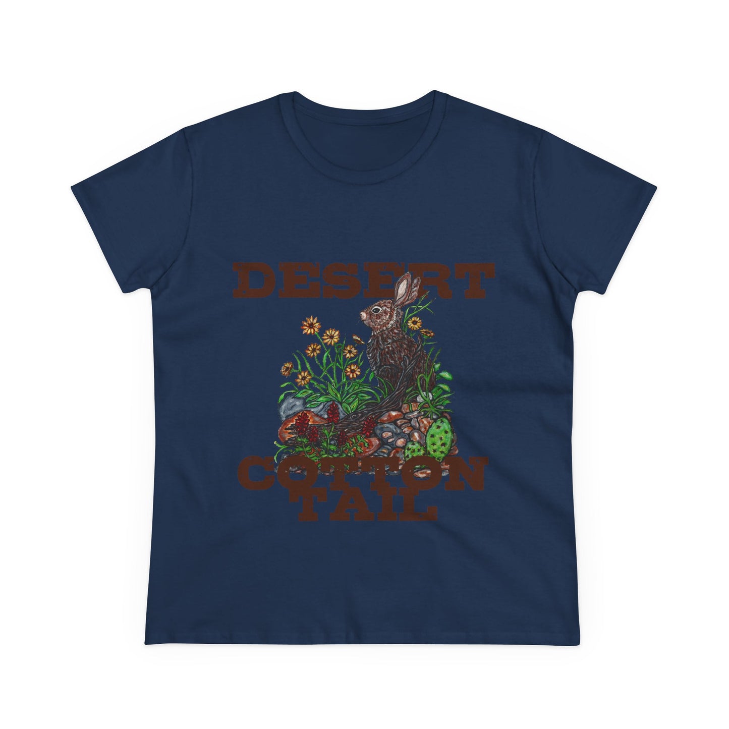 Desert Cottontail Women's Midweight Cotton Tee