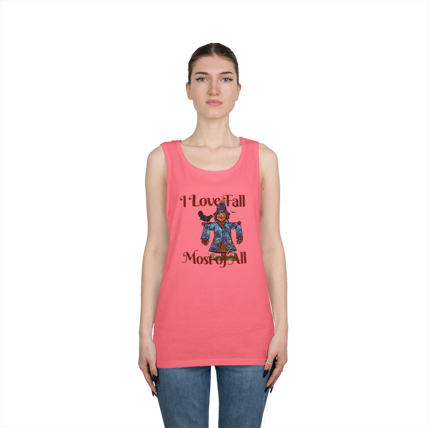 I Love Fall Most of All Unisex Heavy Cotton Tank Top