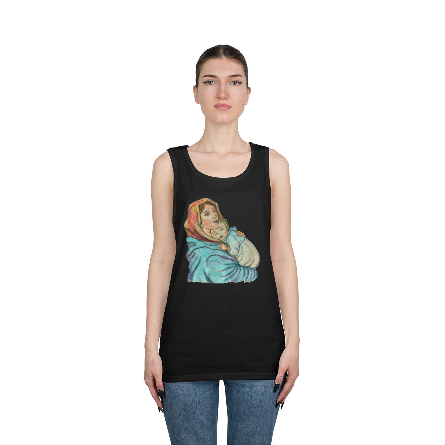 Mother and Child Unisex Heavy Cotton Tank Top