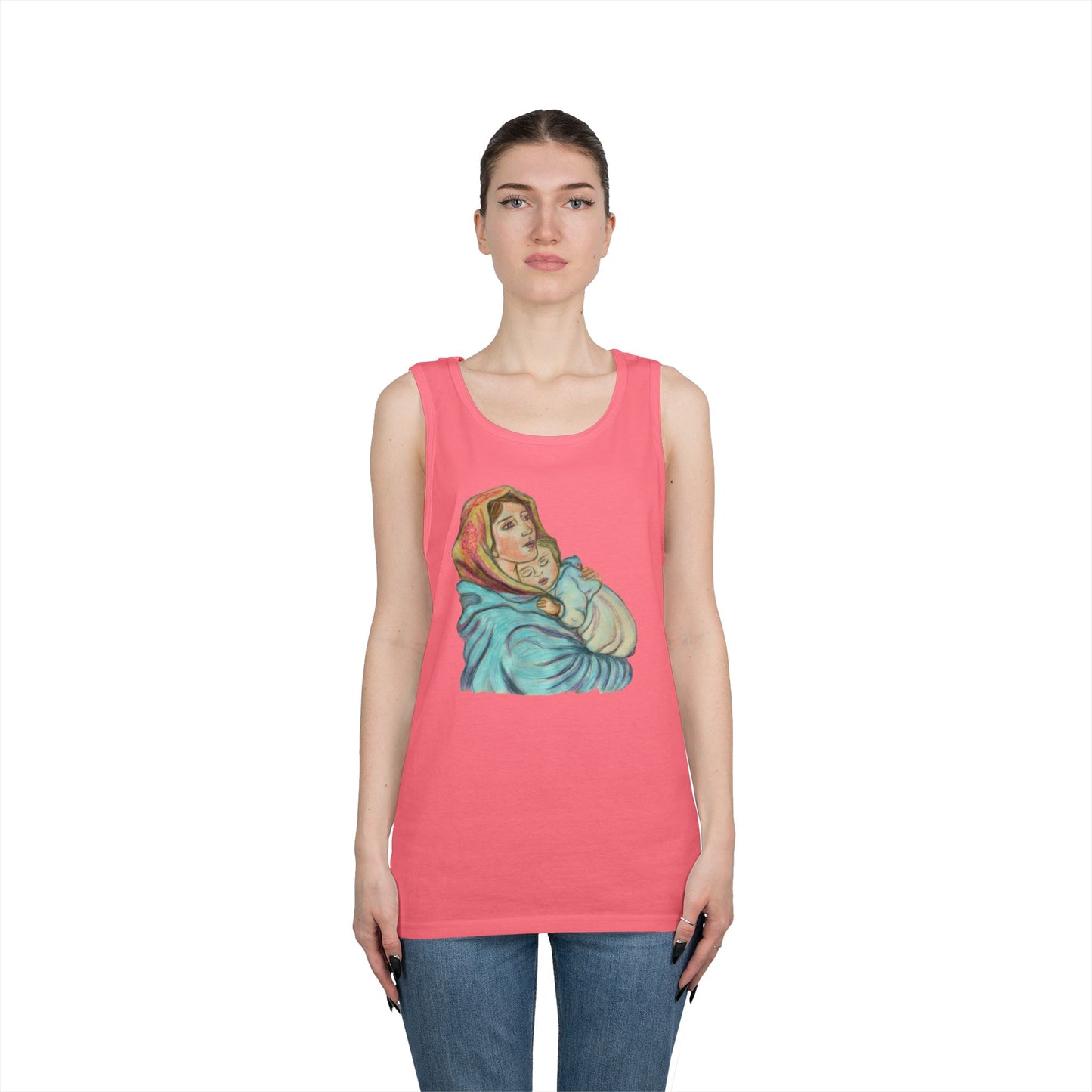 Mother and Child Unisex Heavy Cotton Tank Top