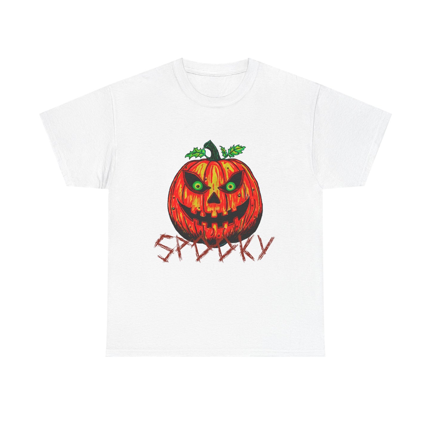 Spooky Jack-o-Lantern Unisex Heavy Cotton Tee