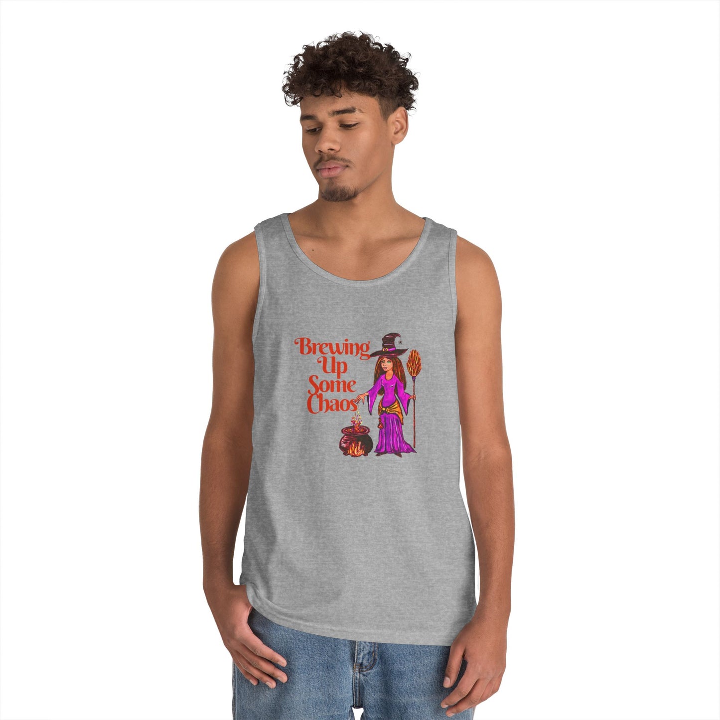 Brewing Up Some Chaos Unisex Heavy Cotton Tank Top