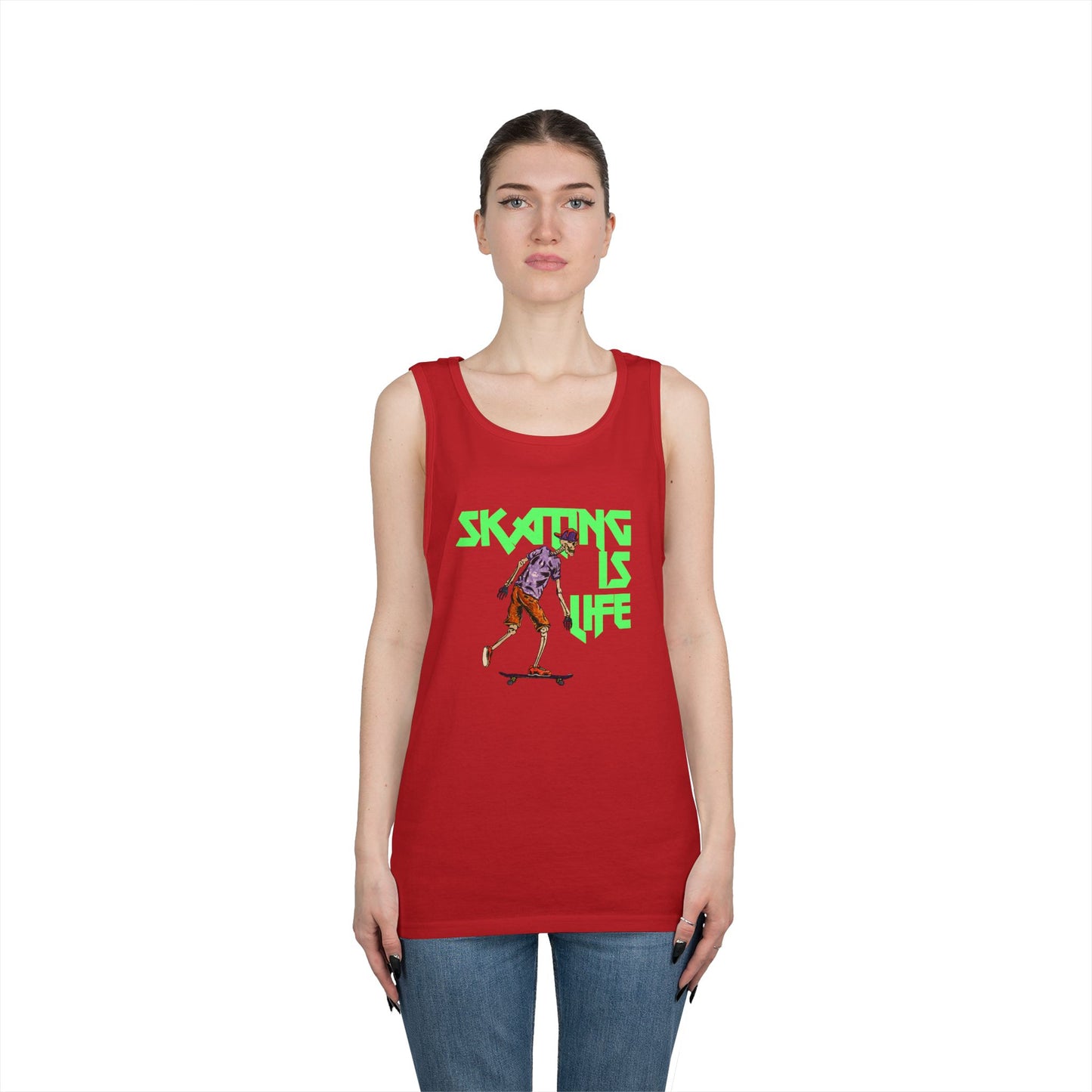 Skating is Life Unisex Heavy Cotton Tank Top
