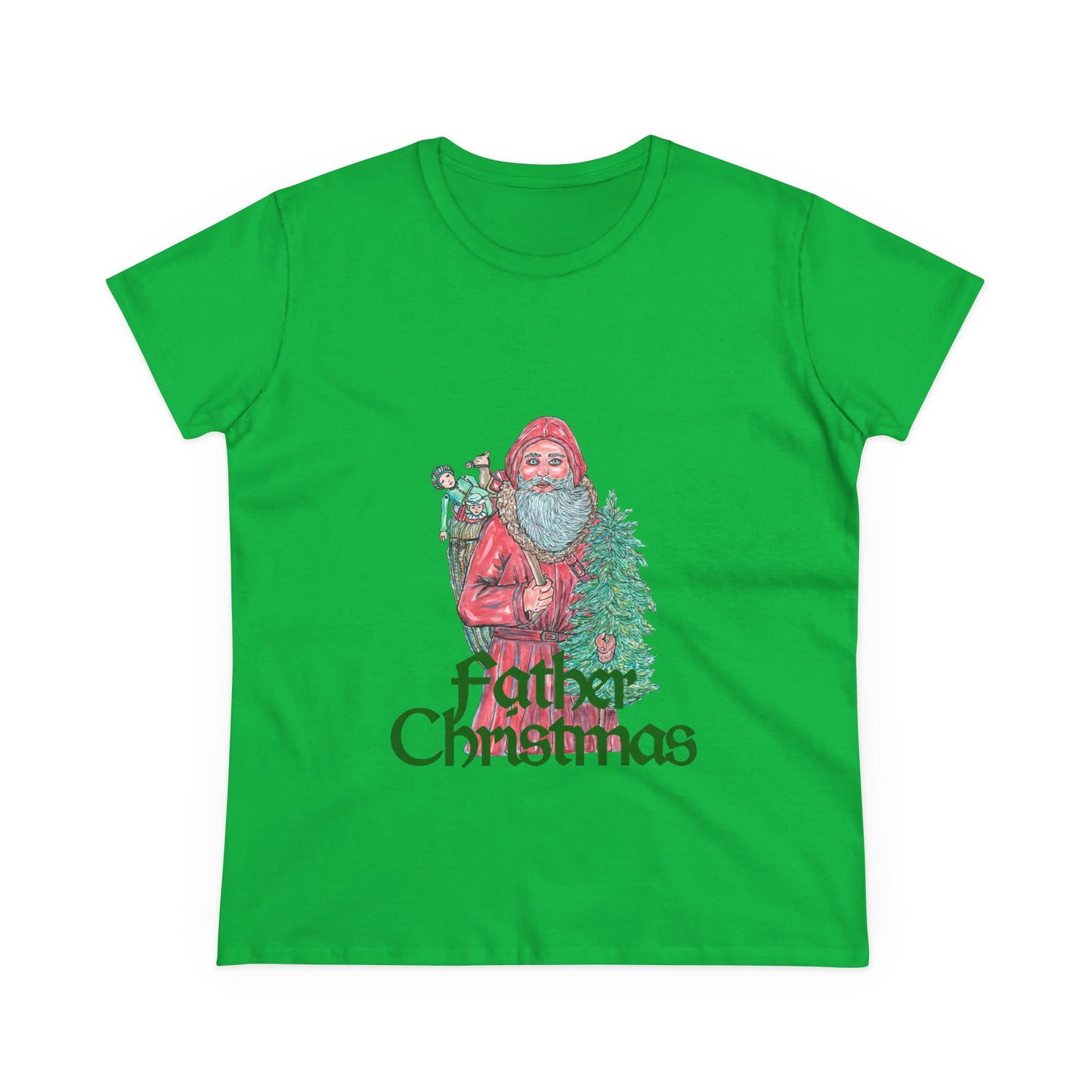 Father Christmas Women's Midweight Cotton Tee