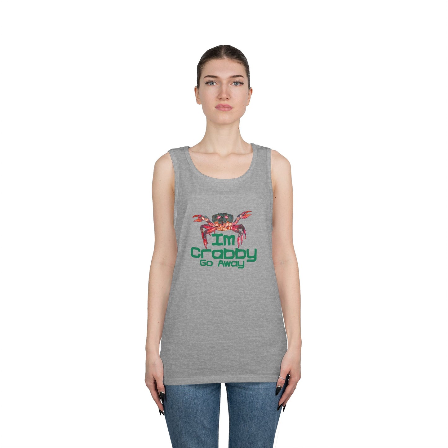 I'm Crabby Go Away Unisex Heavy Cotton Tank Top