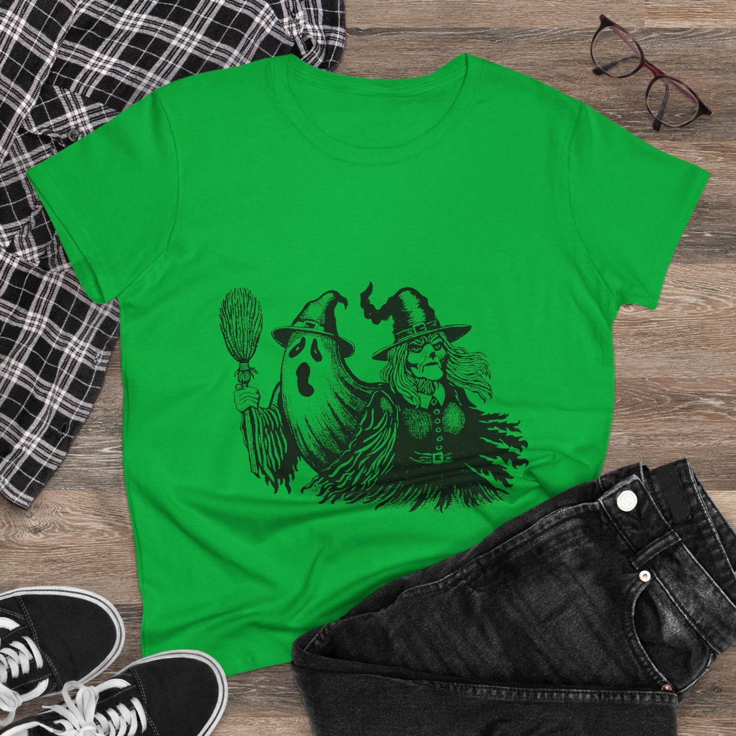 Witch and Ghost Women's Midweight Cotton Tee