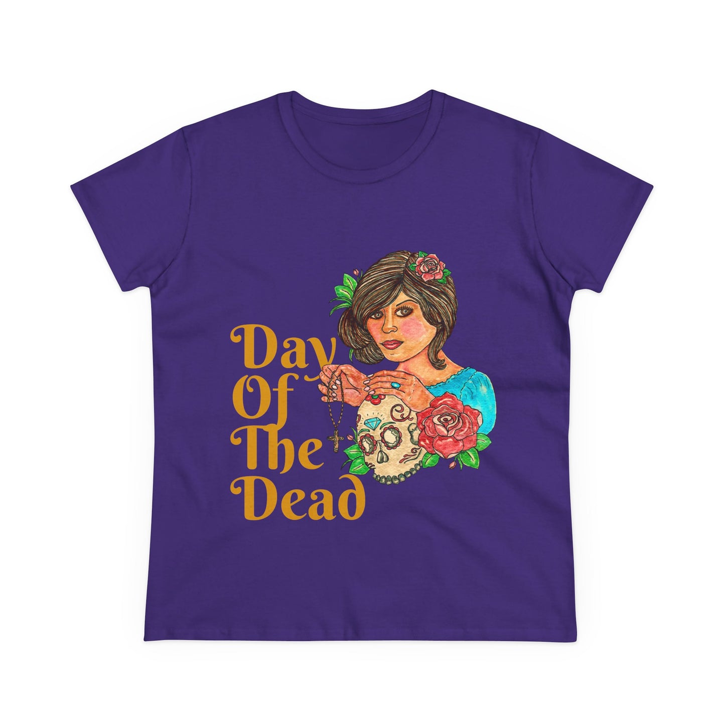 Day of the Dead Women's Midweight Cotton Tee