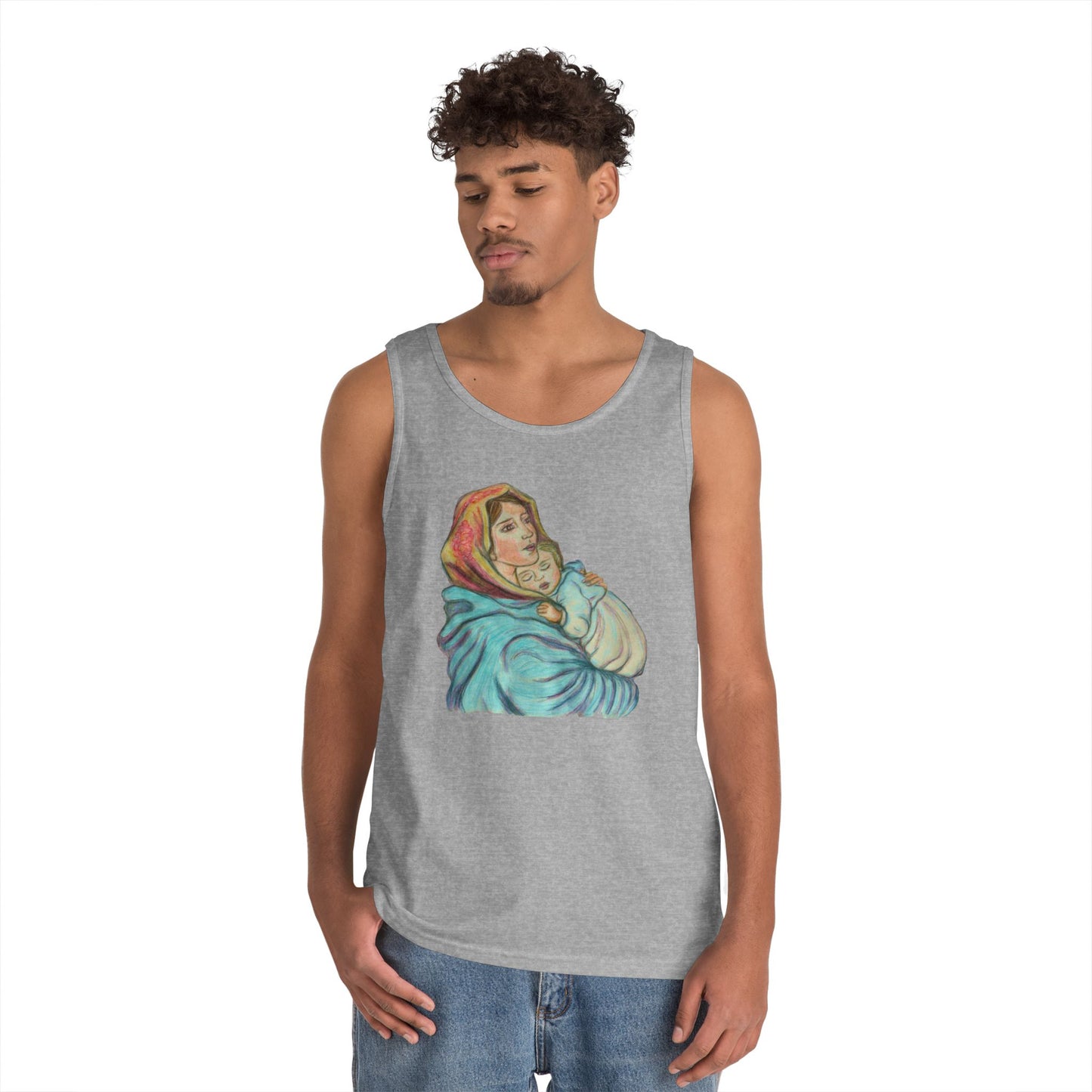 Mother and Child Unisex Heavy Cotton Tank Top