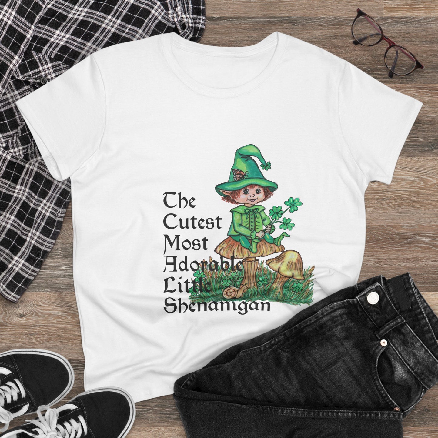 Cutest Leprechaun Women's Midweight Cotton Tee