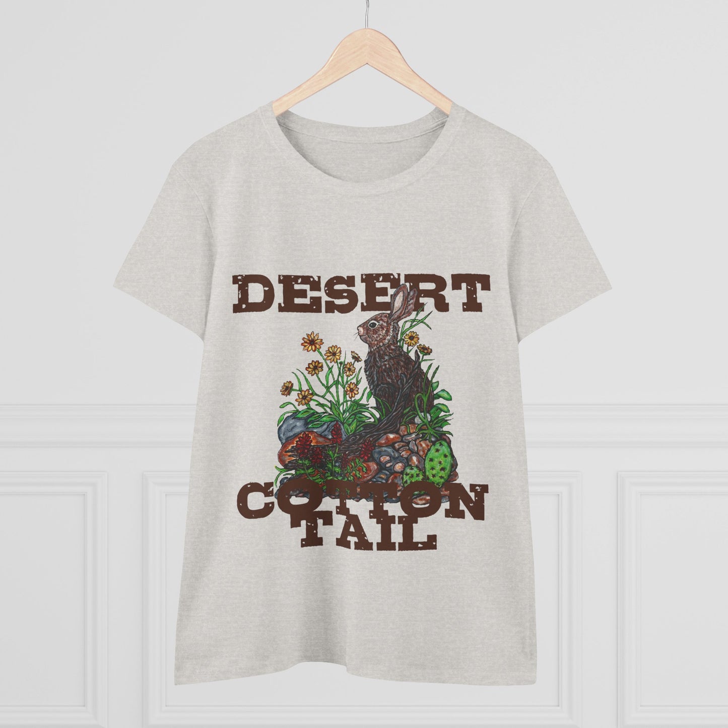 Desert Cottontail Women's Midweight Cotton Tee