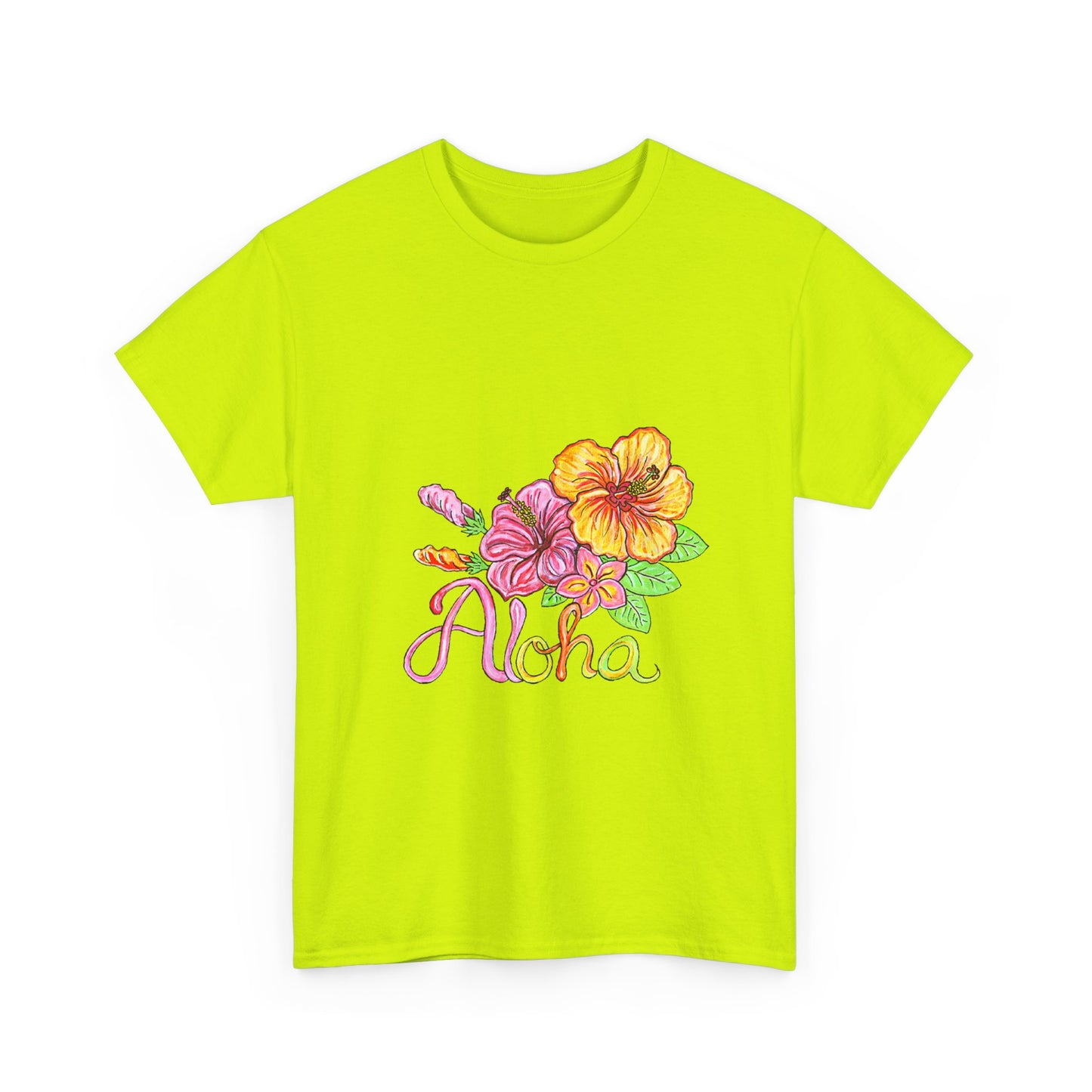 Aloha Flower Unisex Heavy Cotton Tee