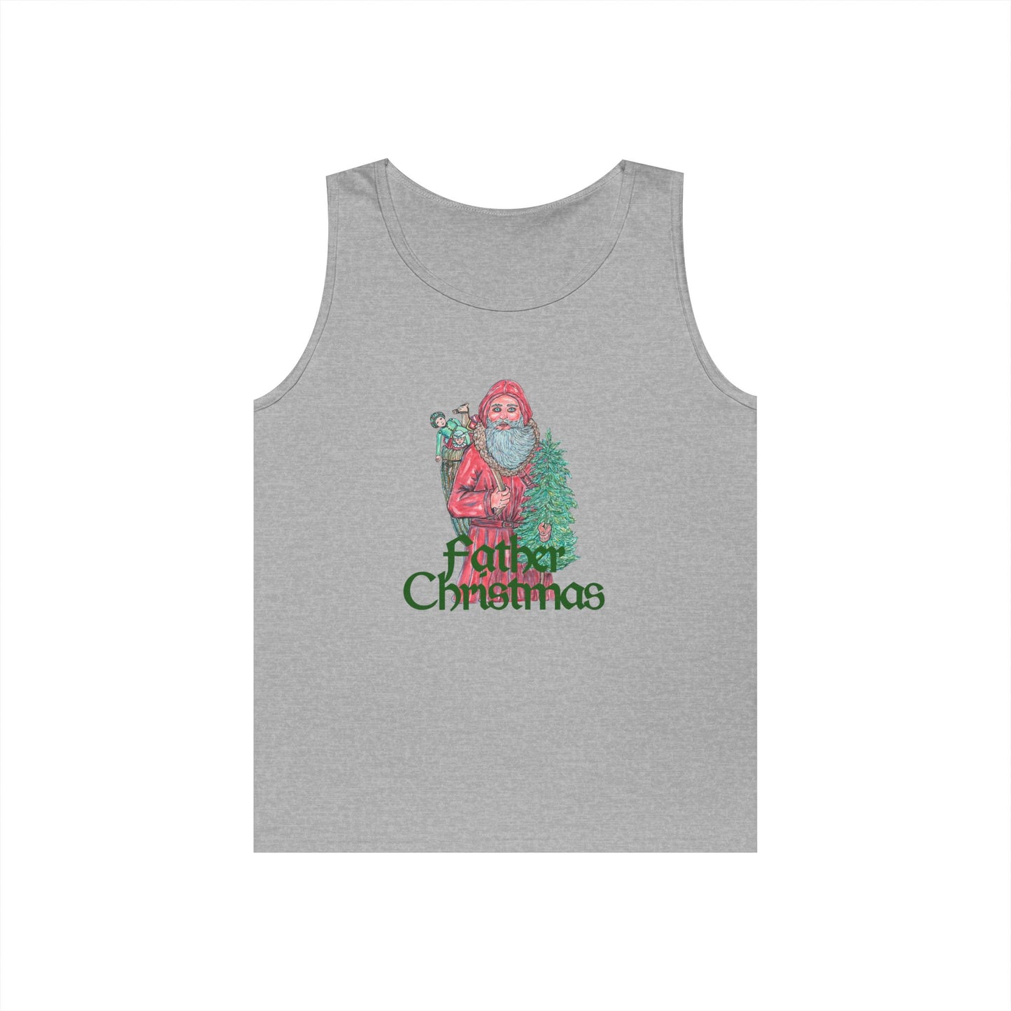 Father Christmas Unisex Heavy Cotton Tank Top