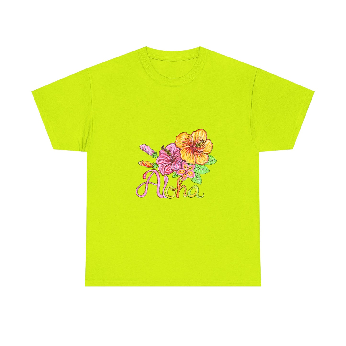 Aloha Flower Unisex Heavy Cotton Tee