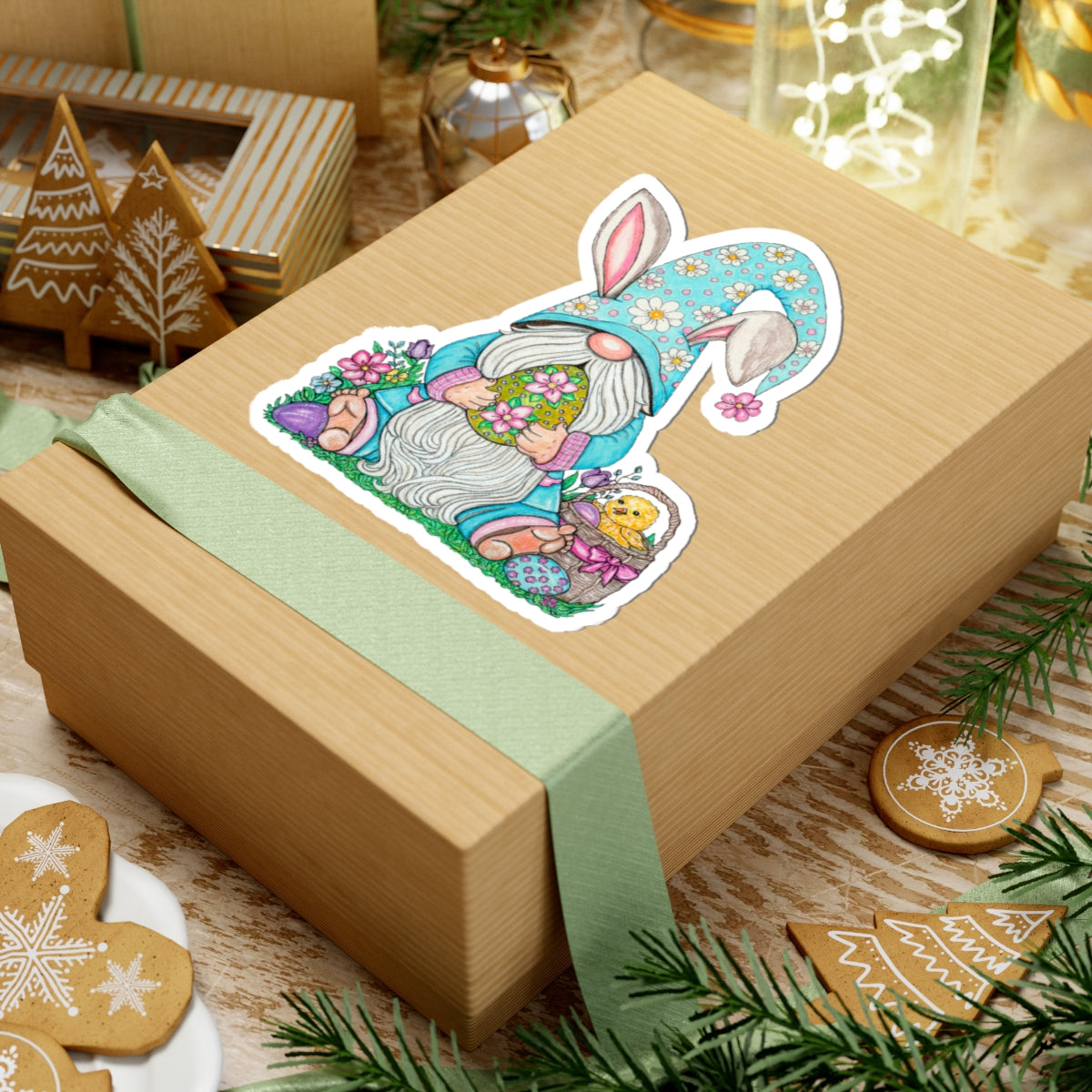 Easter Gnome Kiss-Cut Stickers