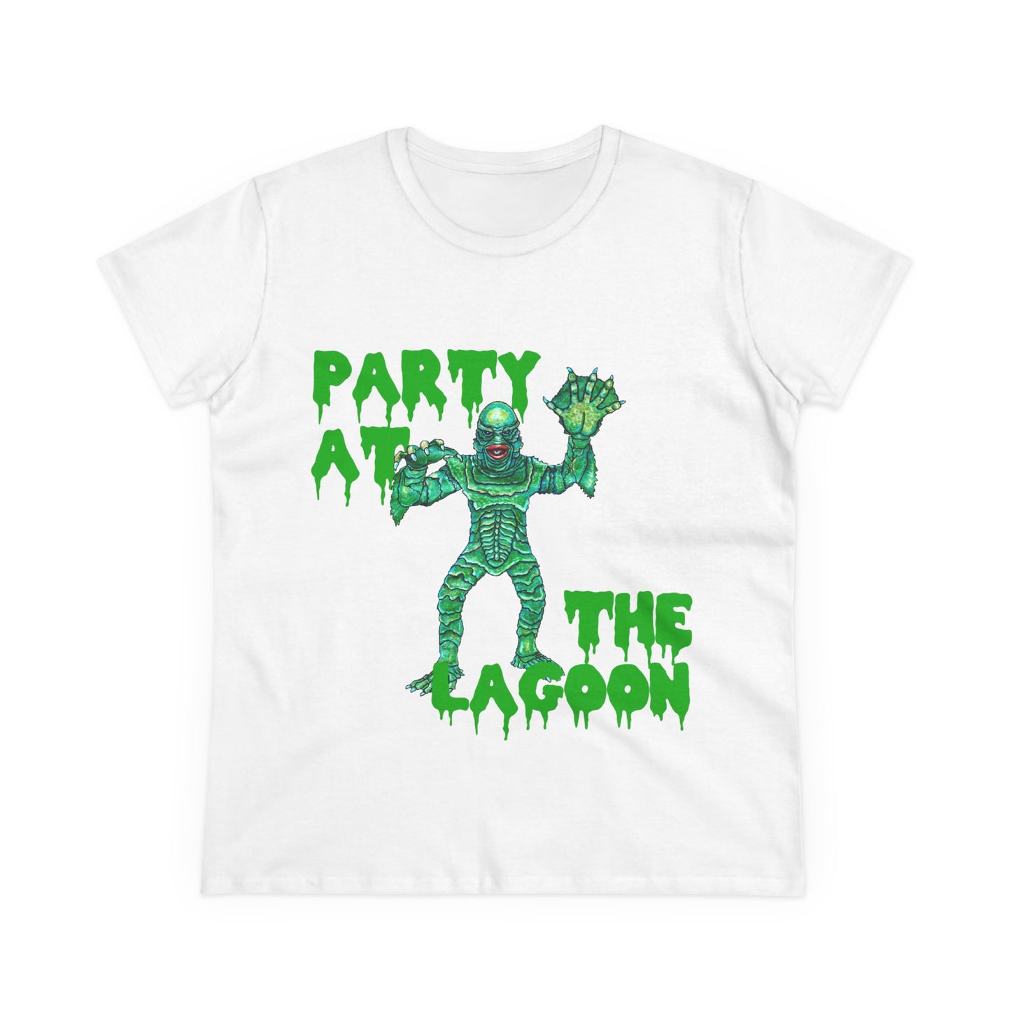 Party at the Lagoon Women's Midweight Cotton Tee