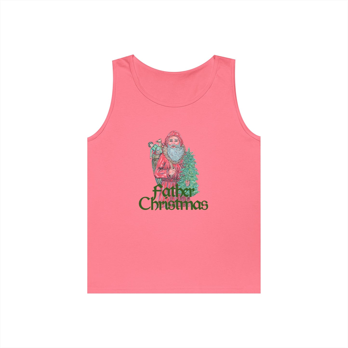 Father Christmas Unisex Heavy Cotton Tank Top