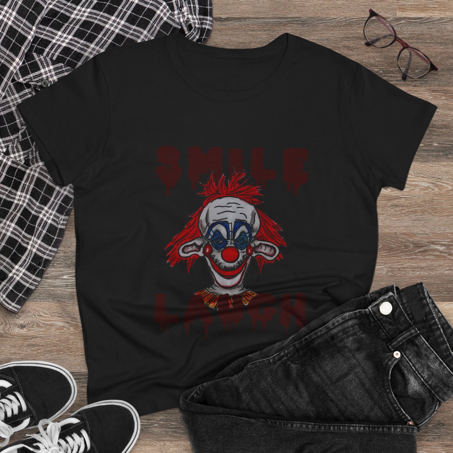 Smile, Laugh Women's Midweight Cotton Tee