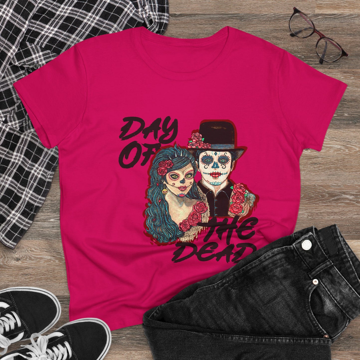 Day of the Dead Women's Midweight Cotton Tee