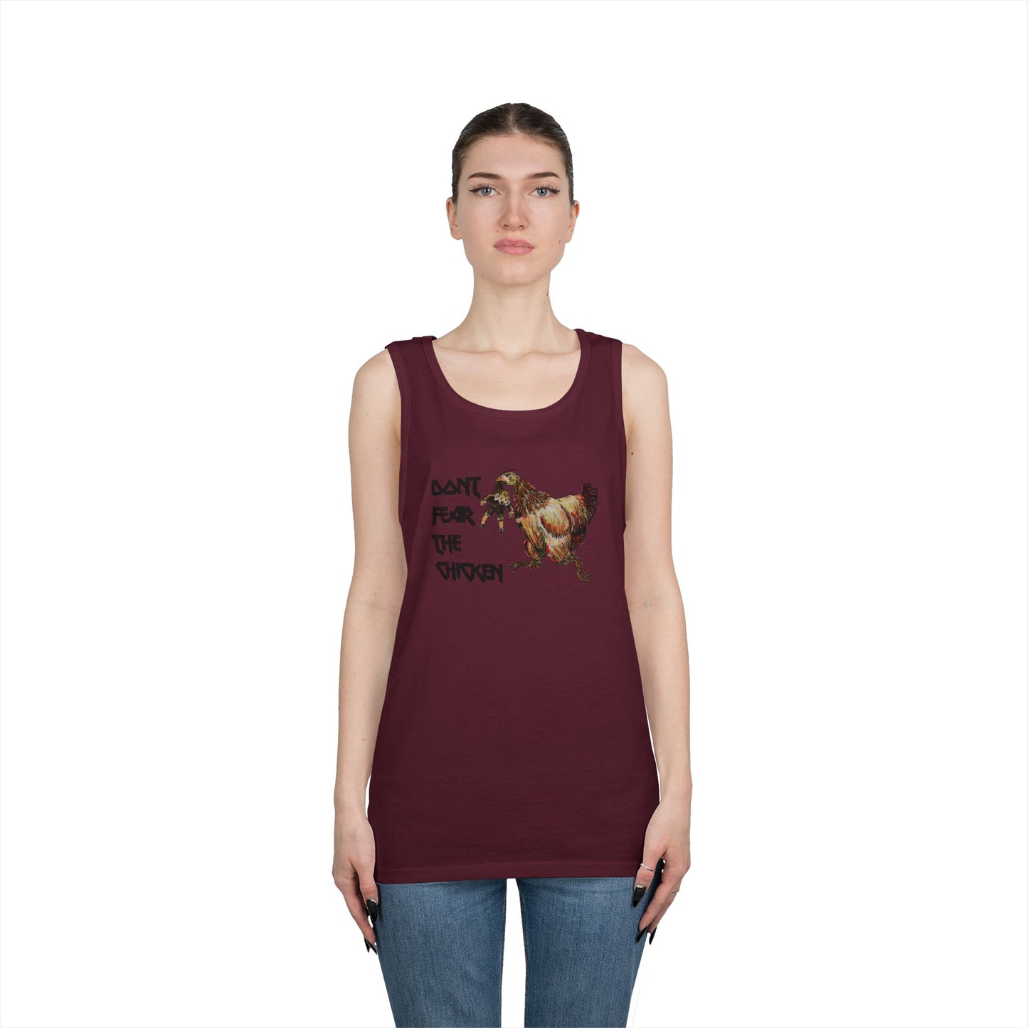 Don't Fear the Chicken Unisex Heavy Cotton Tank Top