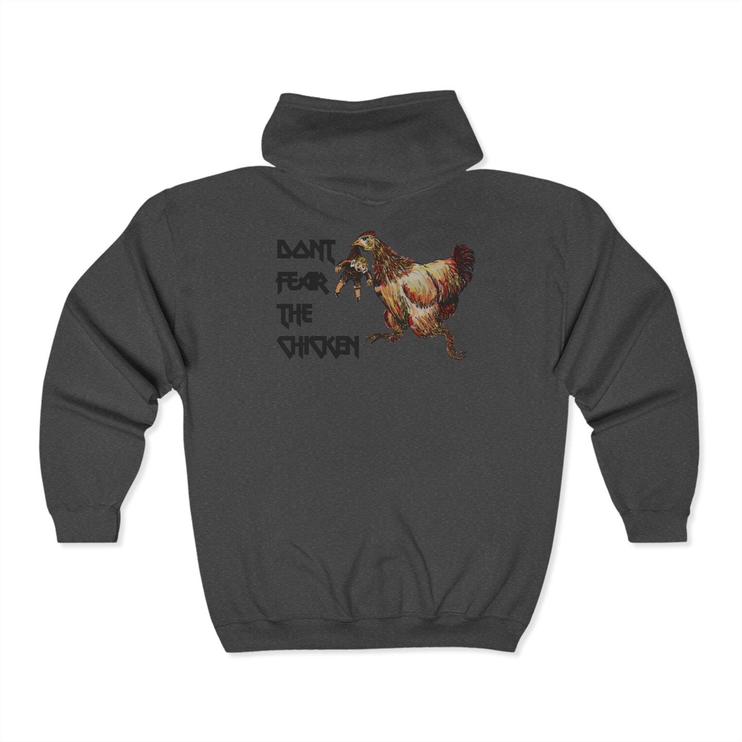 Don't Fear the Chicken Unisex Heavy Blend™ Full Zip Hooded Sweatshirt