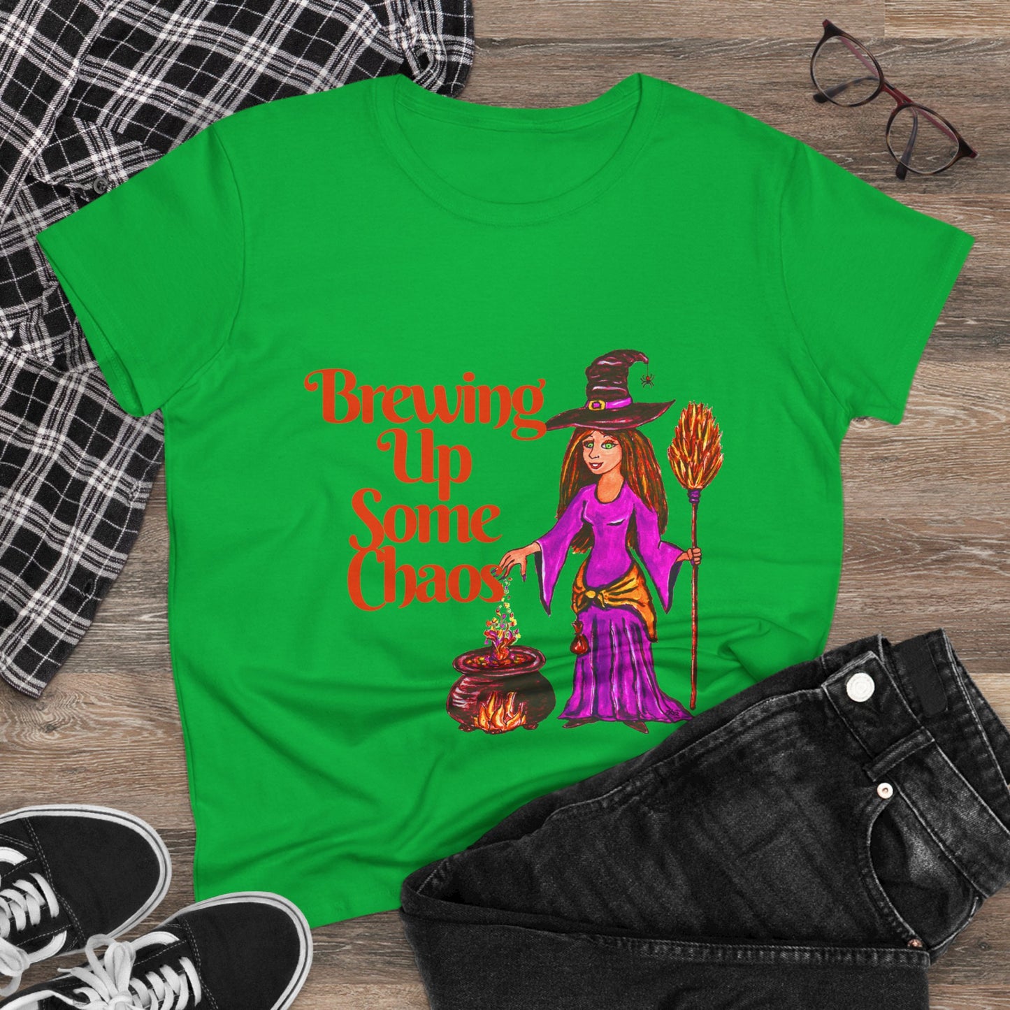 Brewing Up Some Chaos Women's Midweight Cotton Tee