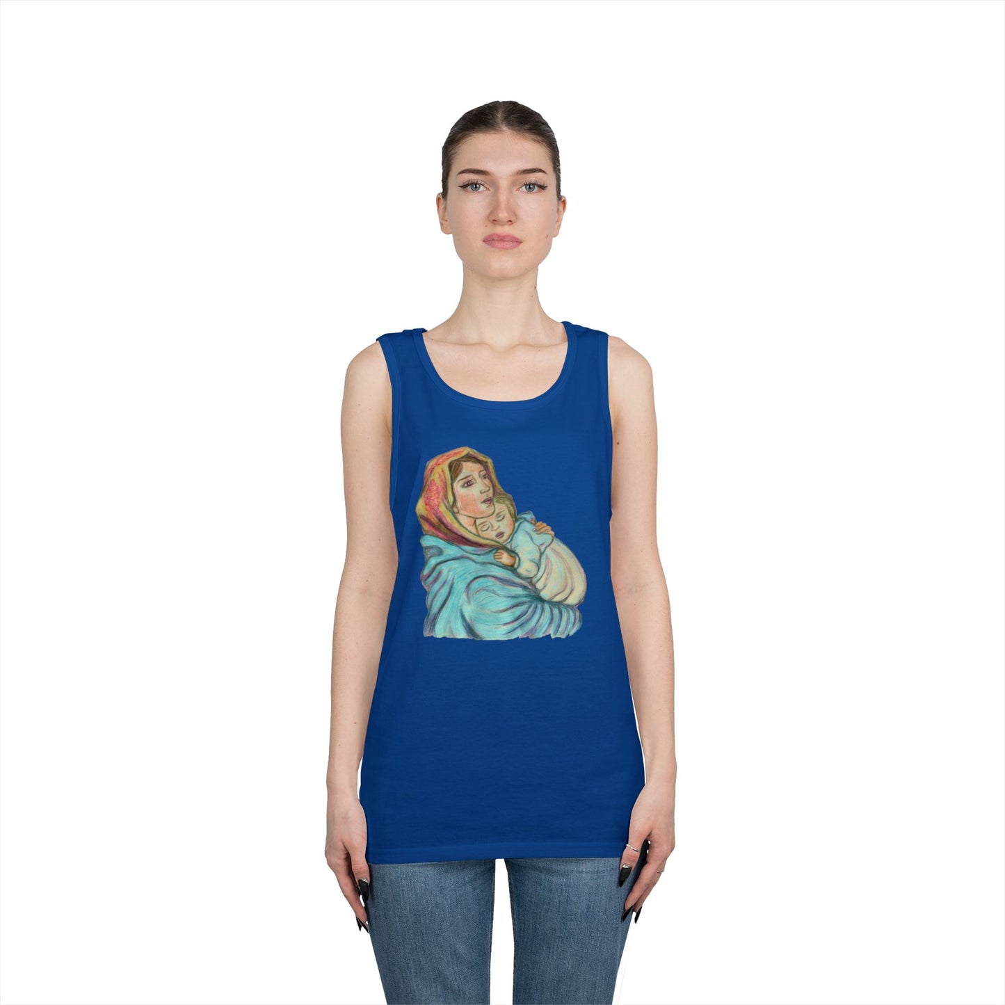 Mother and Child Unisex Heavy Cotton Tank Top