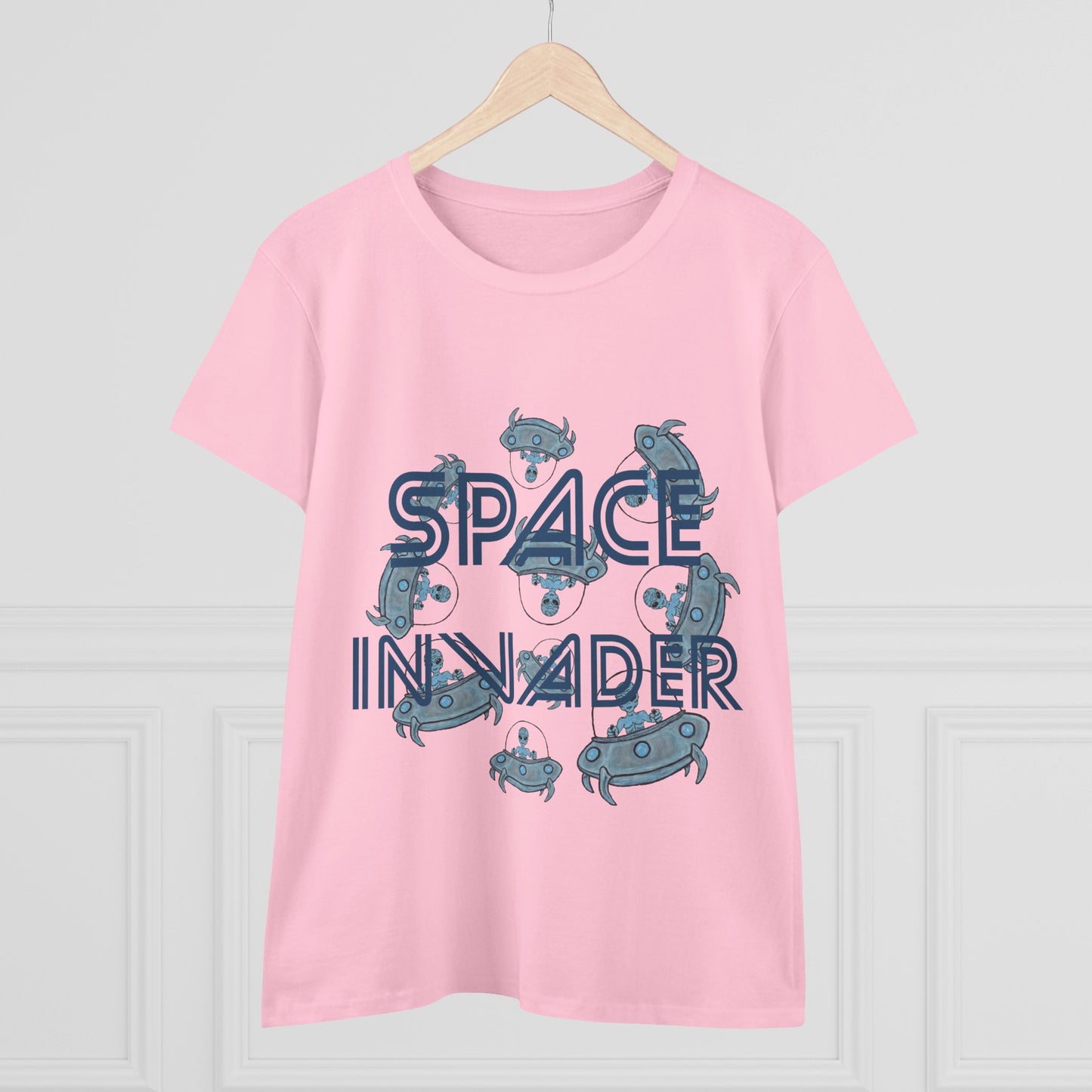 Space Invader Women's Midweight Cotton Tee