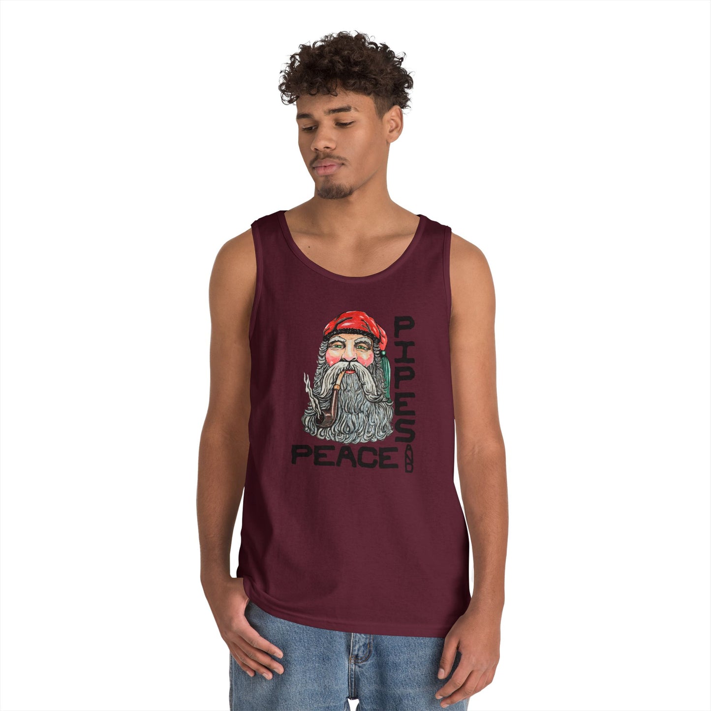 Pipes and Peace Unisex Heavy Cotton Tank Top