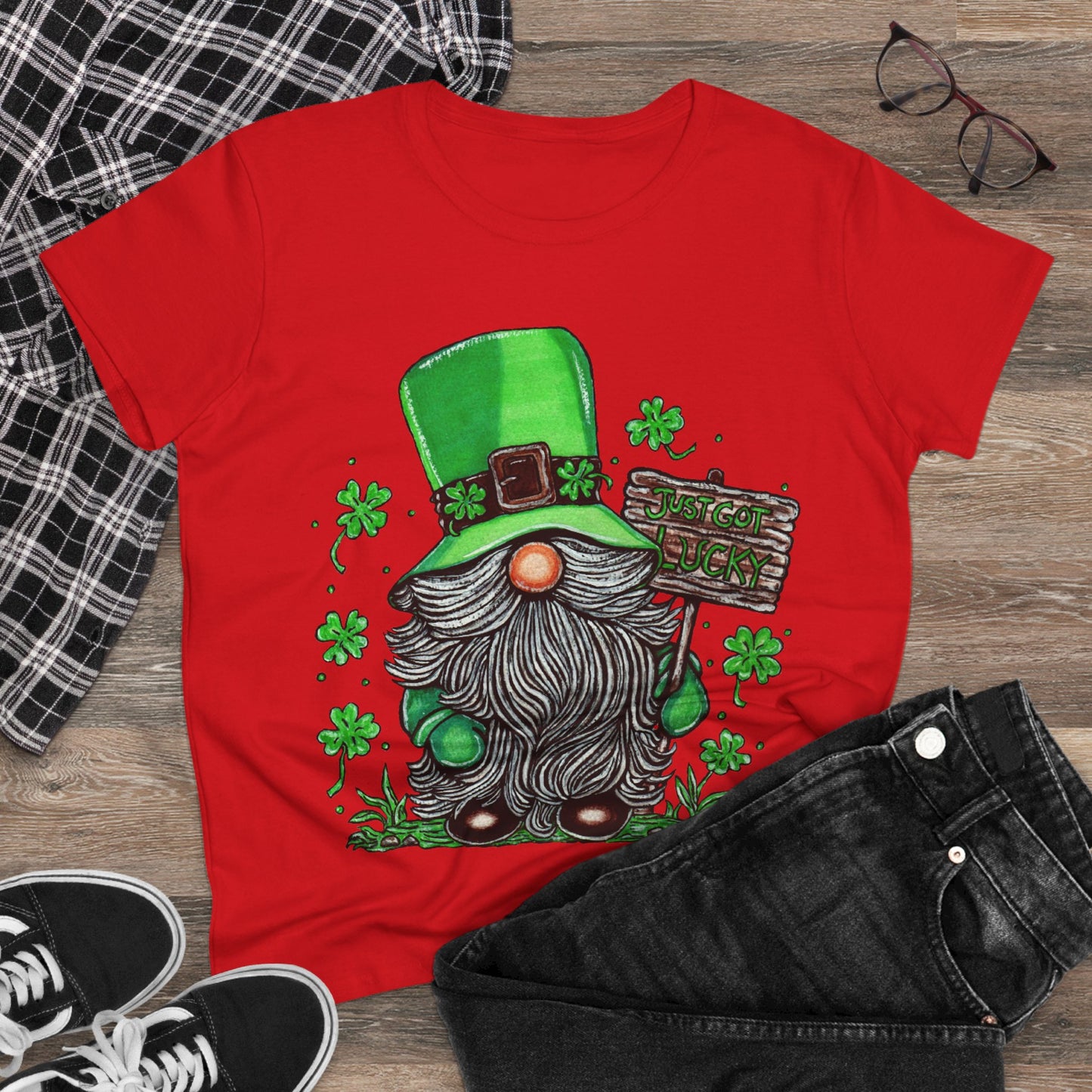 Gnomish Leprechaun Women's Midweight Cotton Tee