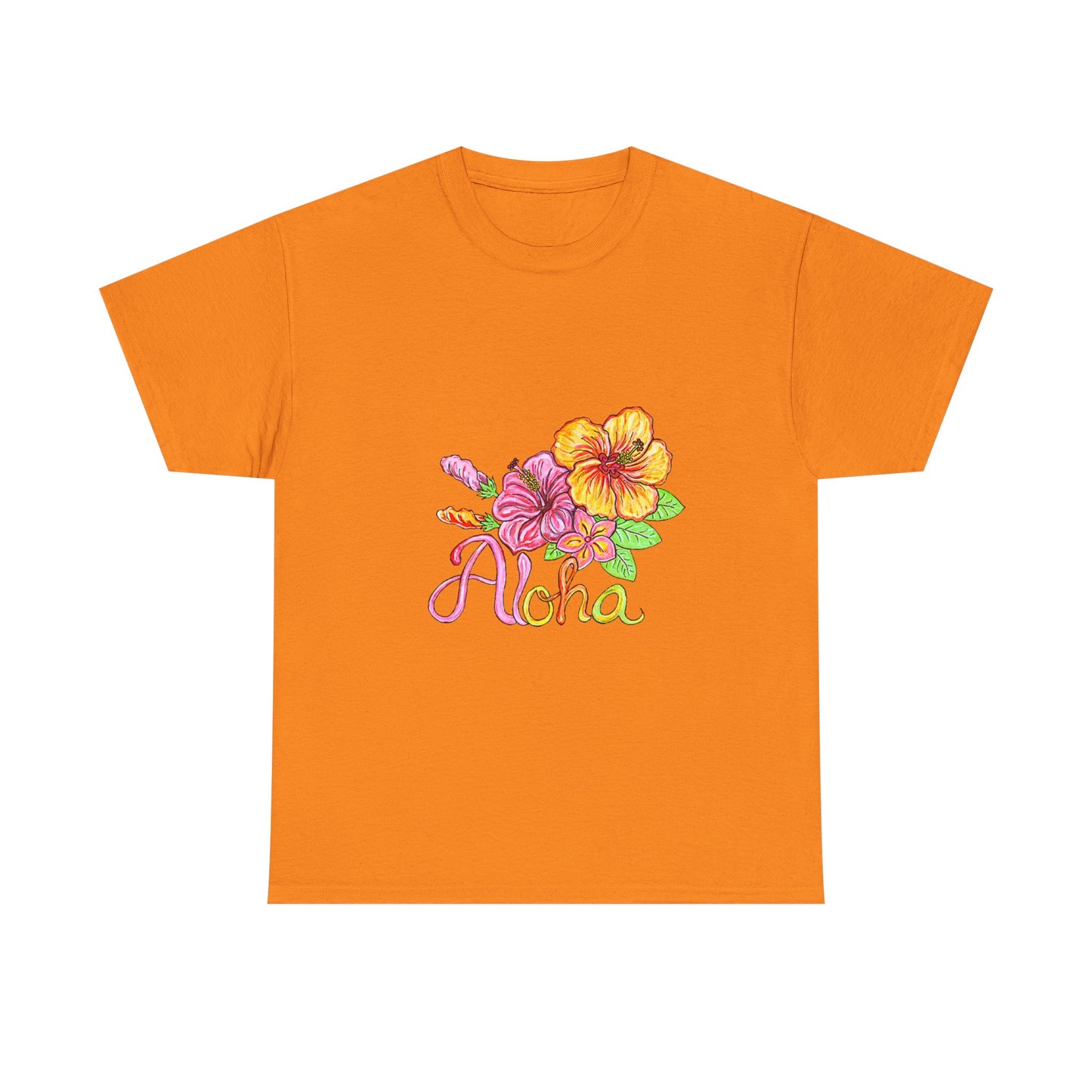 Aloha Flower Unisex Heavy Cotton Tee