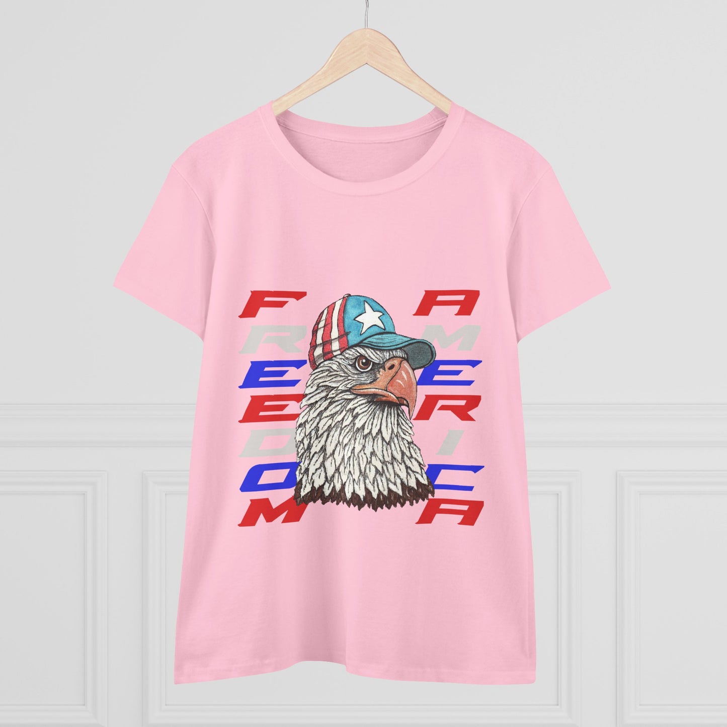 Freedom America Women's Midweight Cotton Tee