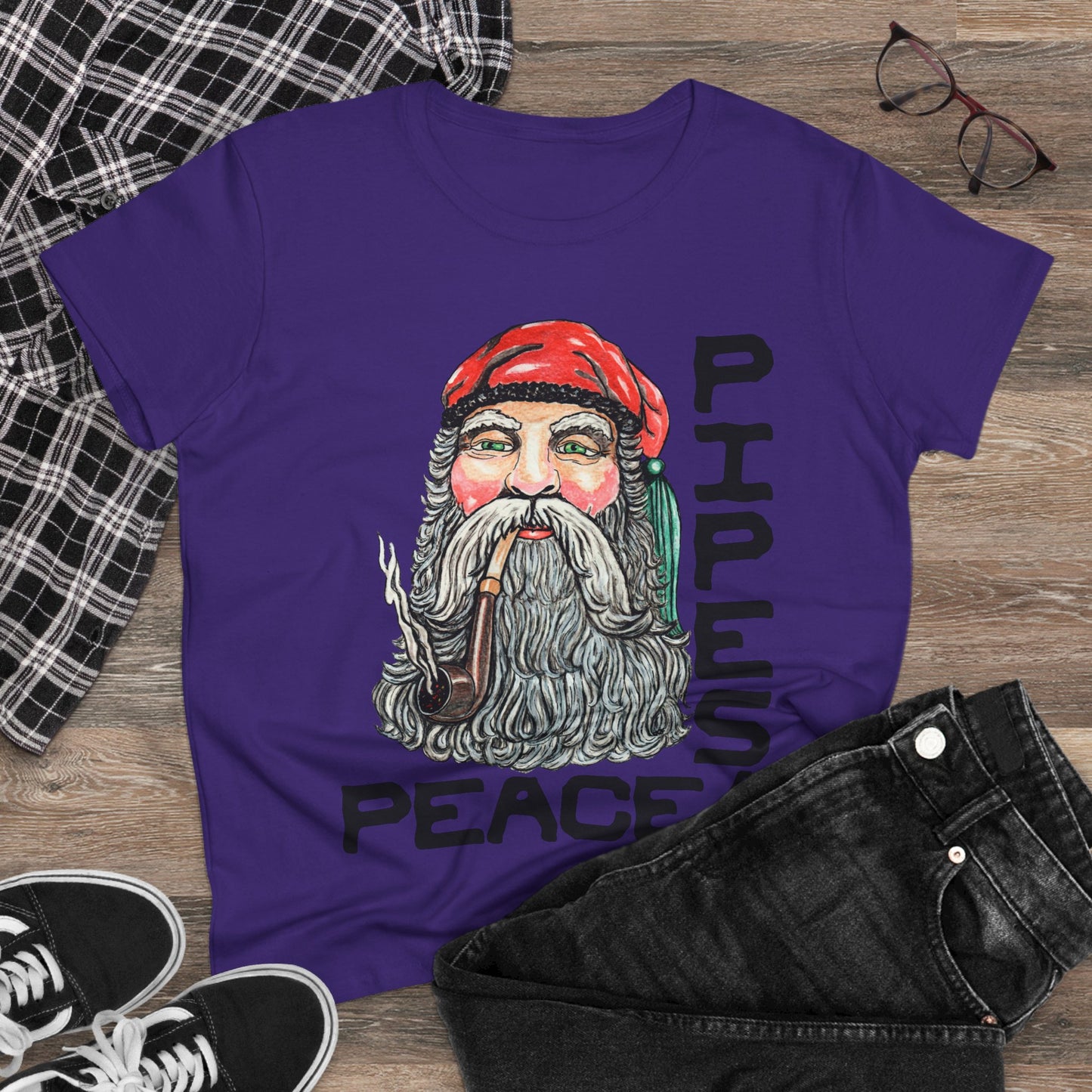Pipes and Peace Women's Midweight Cotton Tee