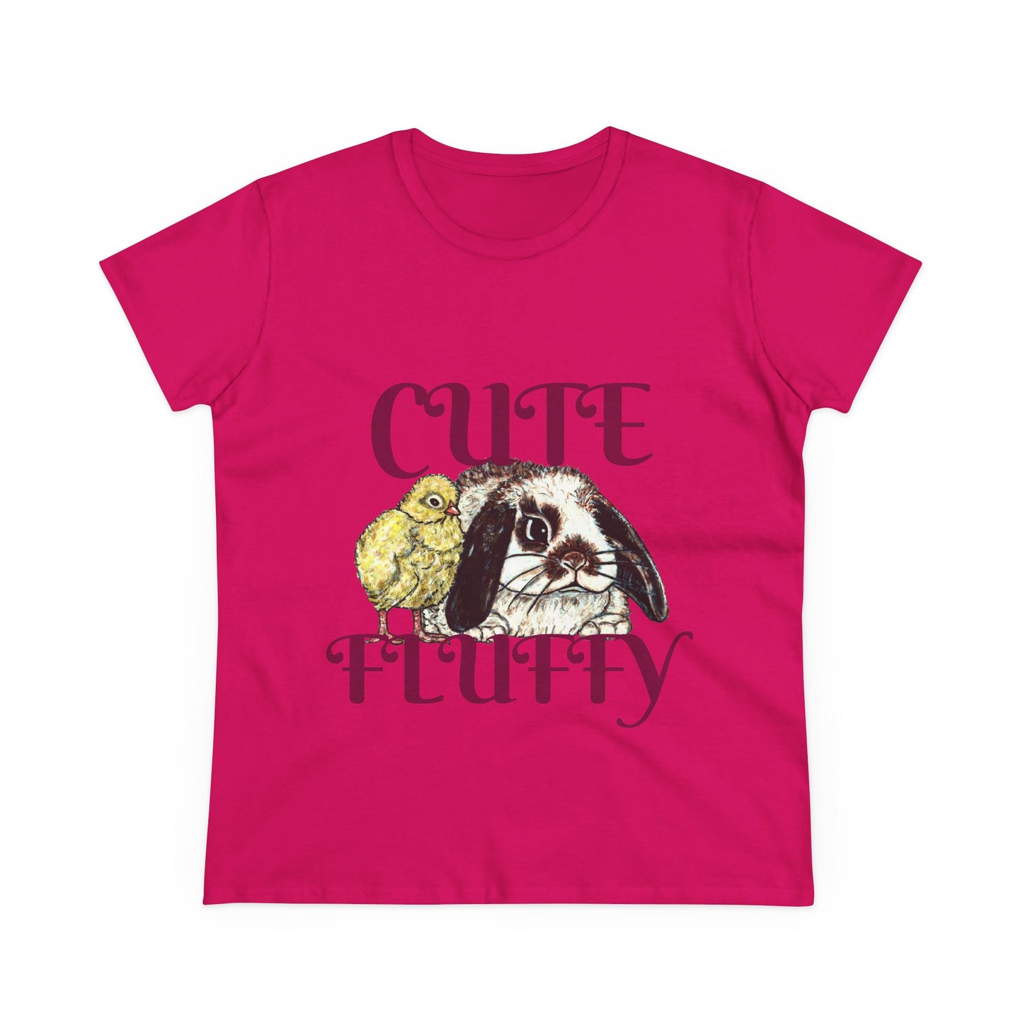 Cute and Fluffy Women's Midweight Cotton Tee