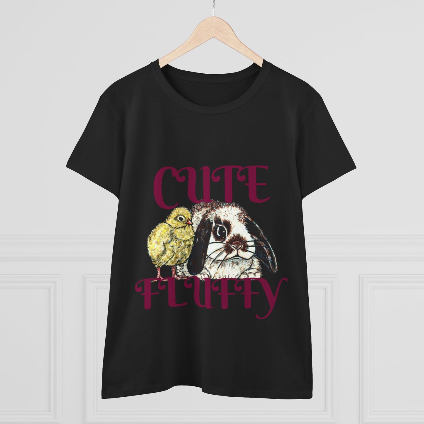 Cute and Fluffy Women's Midweight Cotton Tee