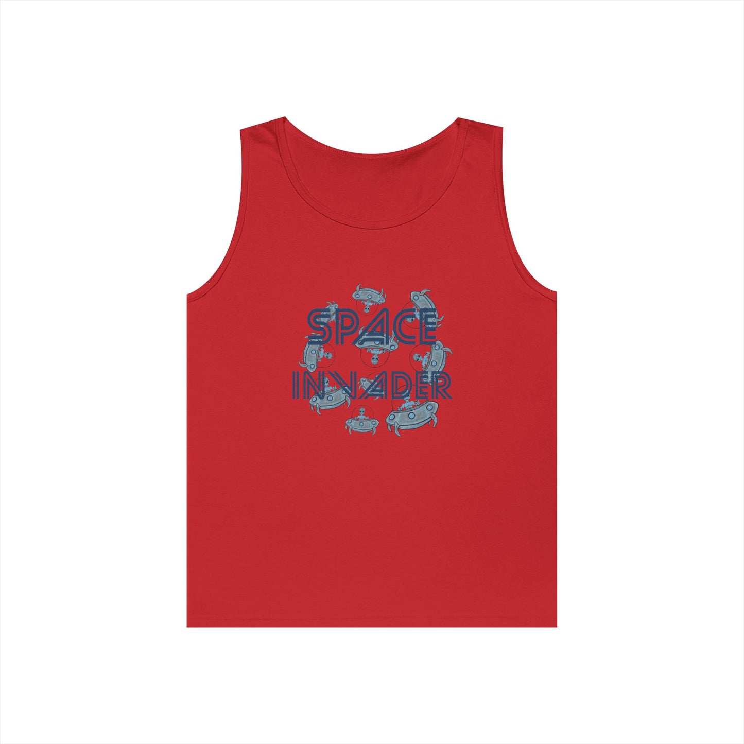 Space Invader Unisex Heavy Cotton Tank Top