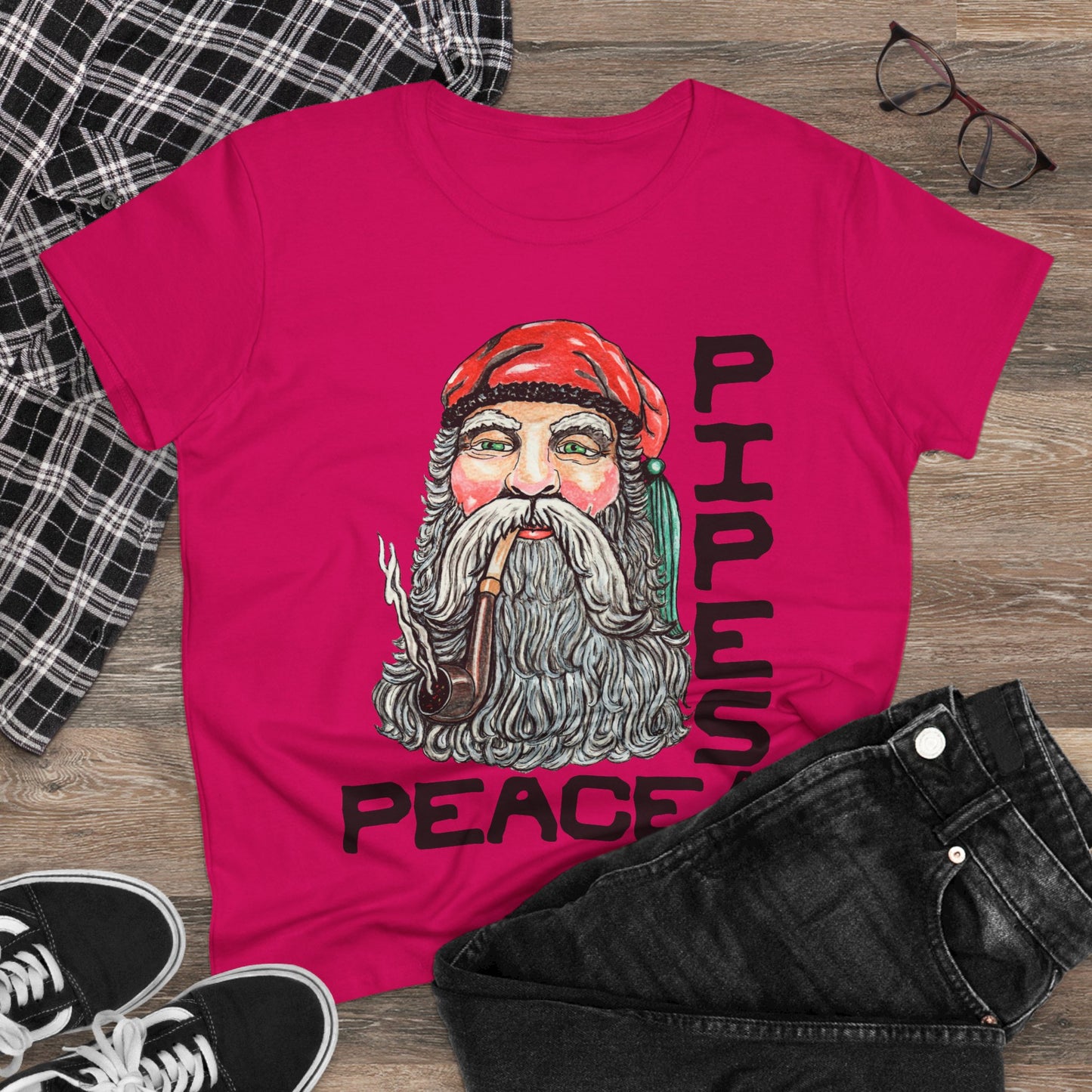 Pipes and Peace Women's Midweight Cotton Tee