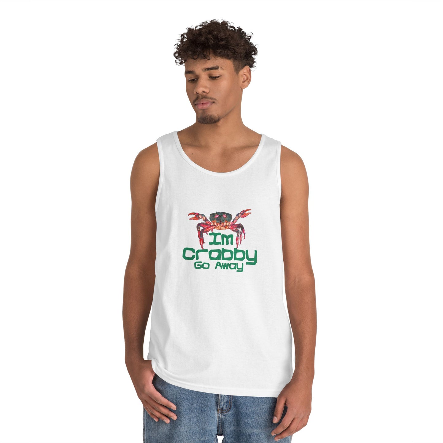 I'm Crabby Go Away Unisex Heavy Cotton Tank Top