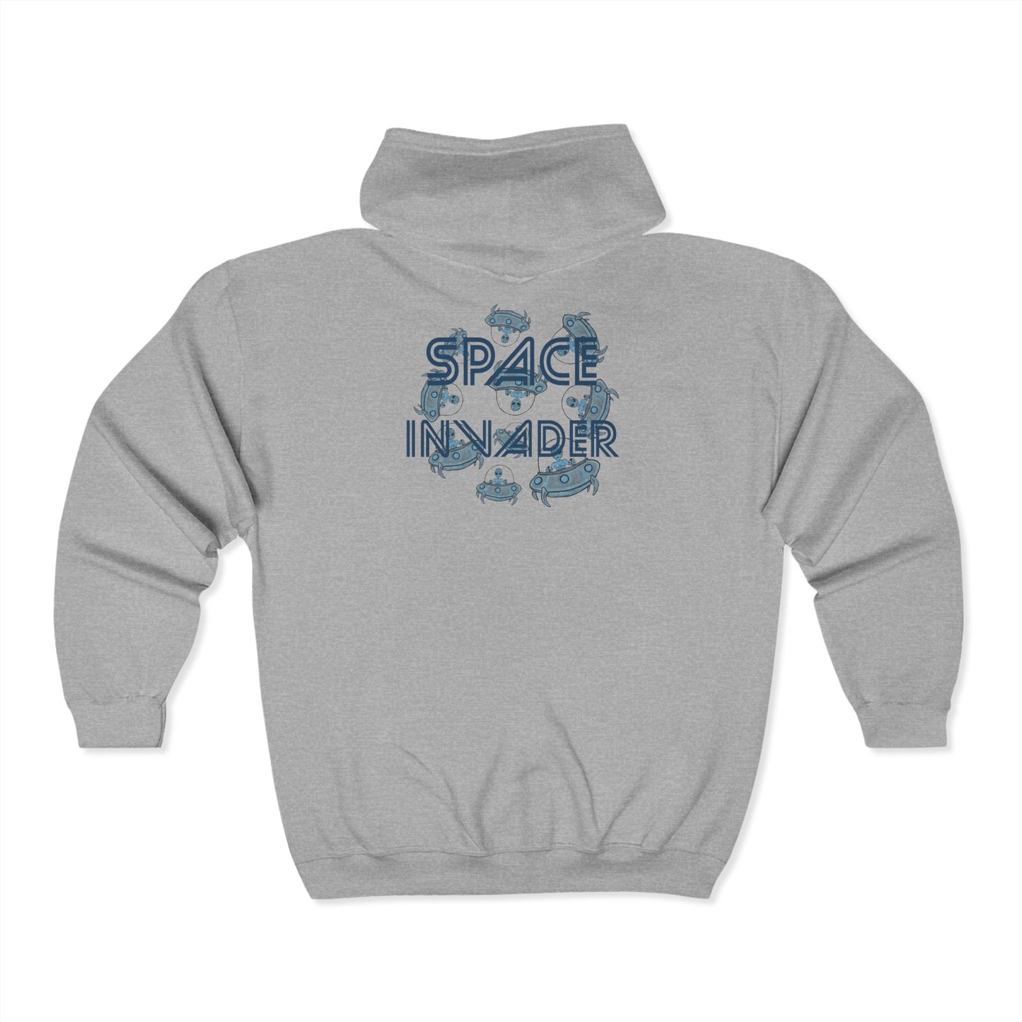 Space Invader Unisex Heavy Blend™ Full Zip Hooded Sweatshirt