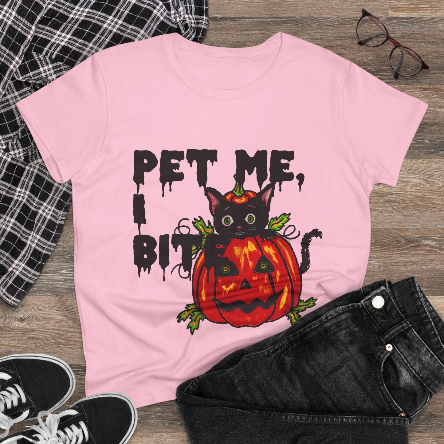 Pet Me Women's Midweight Cotton Tee