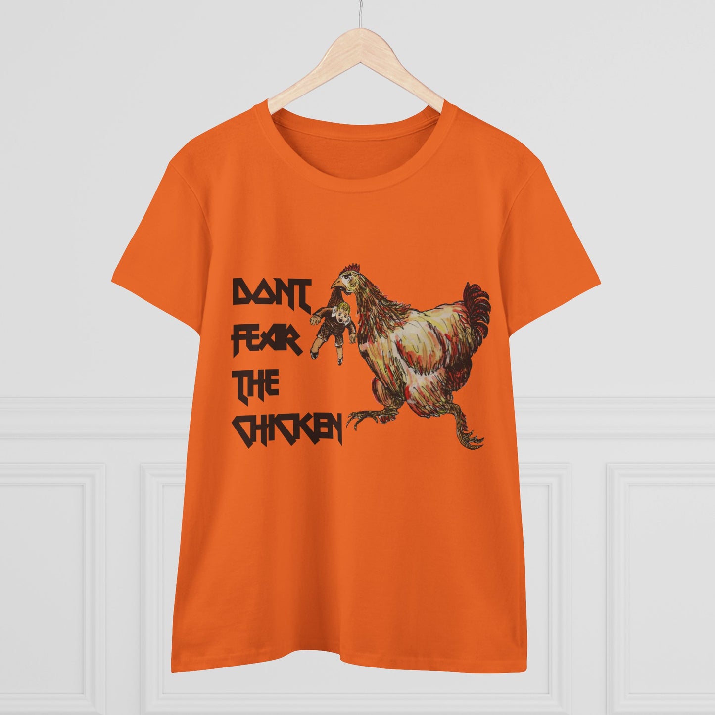 Don't Fear the Chicken Women's Midweight Cotton Tee