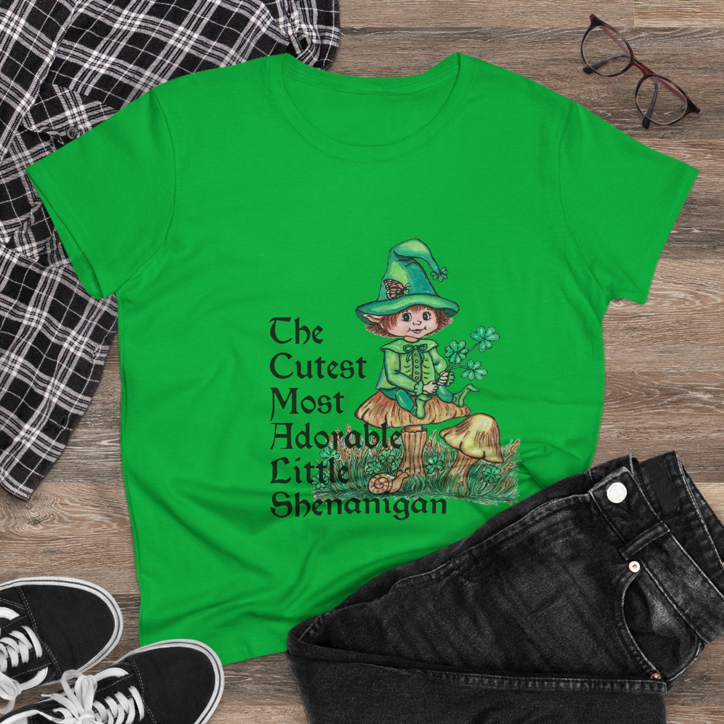 Cutest Leprechaun Women's Midweight Cotton Tee