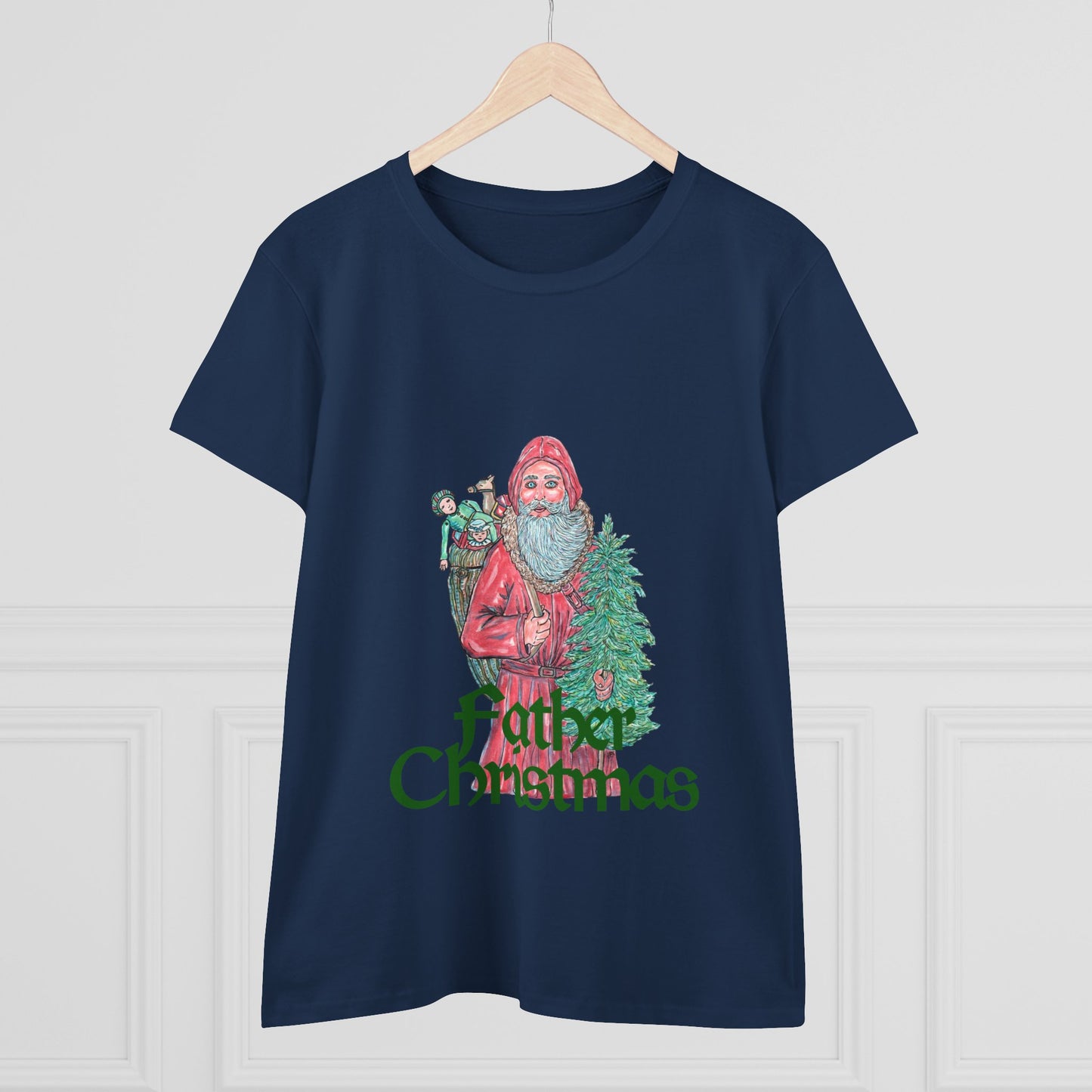 Father Christmas Women's Midweight Cotton Tee
