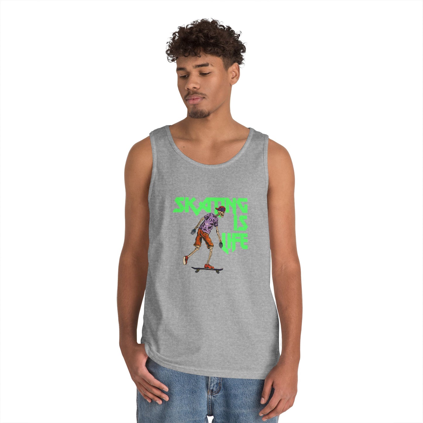Skating is Life Unisex Heavy Cotton Tank Top