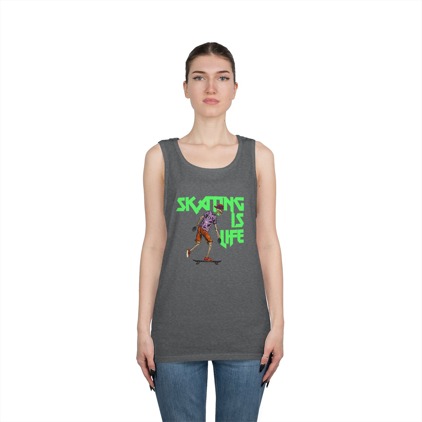 Skating is Life Unisex Heavy Cotton Tank Top