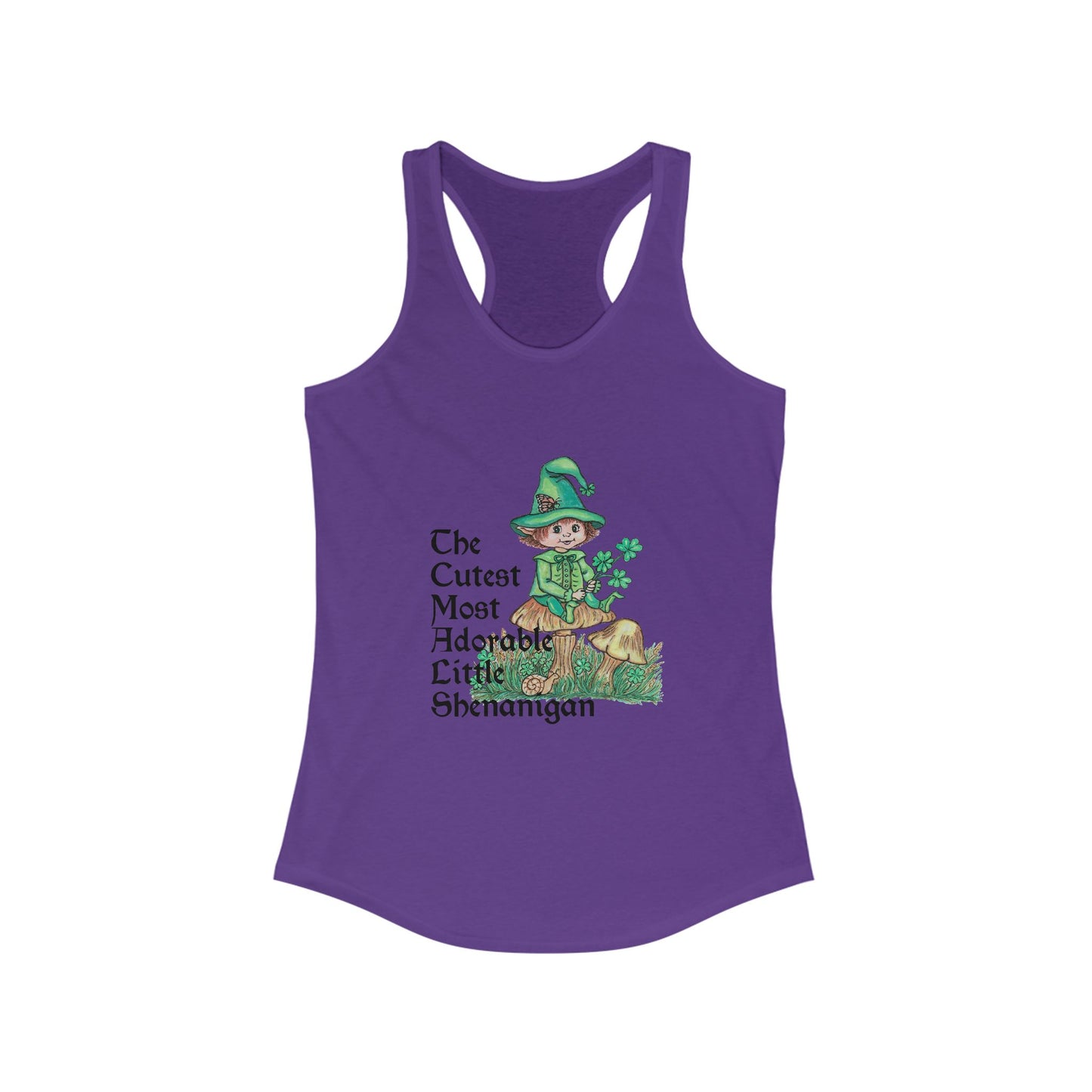Cutest Little Leprechaun Women's Ideal Racerback Tank
