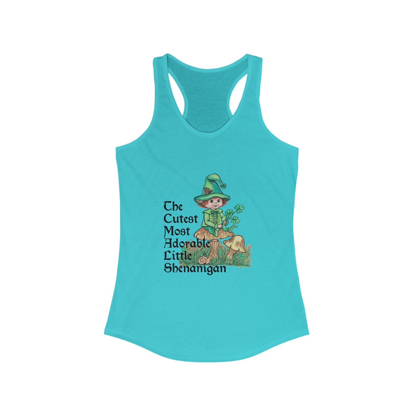 Cutest Little Leprechaun Women's Ideal Racerback Tank