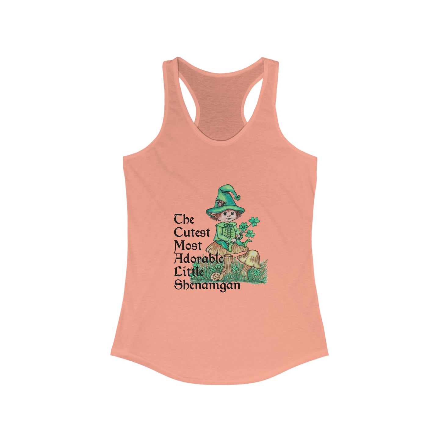 Cutest Little Leprechaun Women's Ideal Racerback Tank