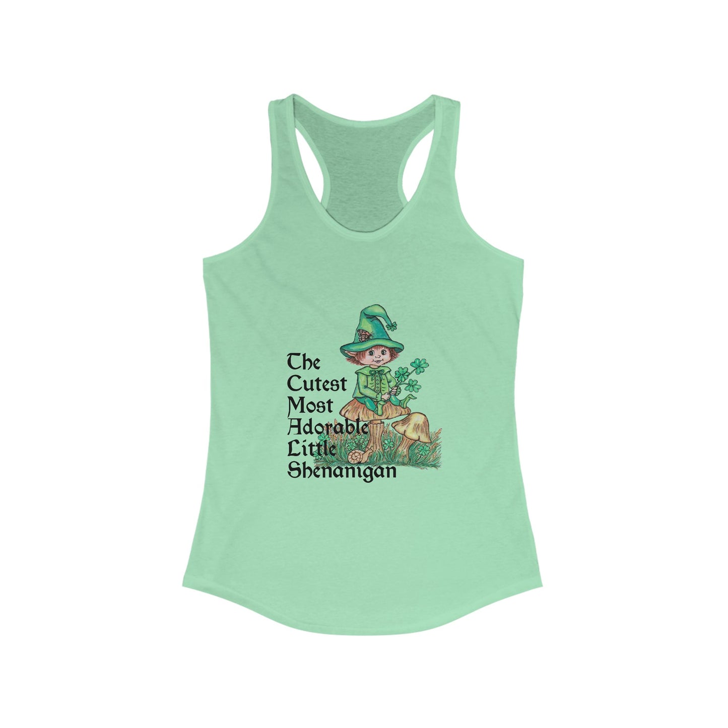 Cutest Little Leprechaun Women's Ideal Racerback Tank